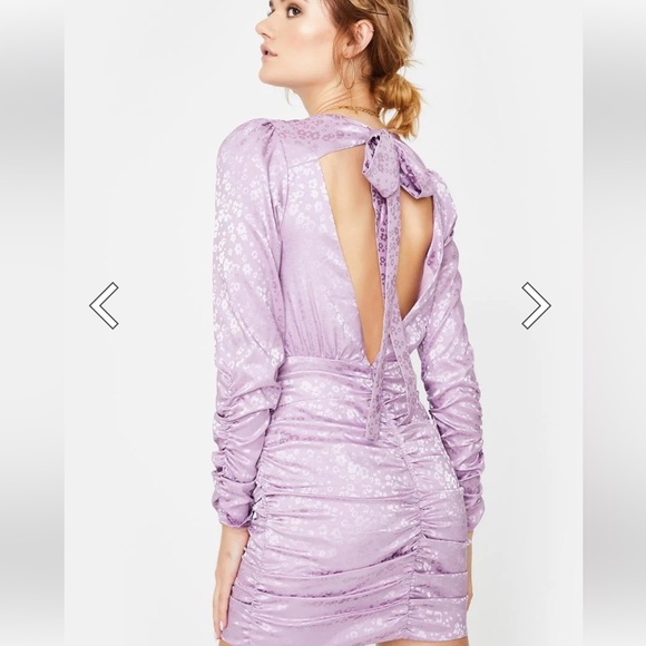 NWT For love lemons lilac purple Fiji cross front mini dress size S - Picture 11 of 12